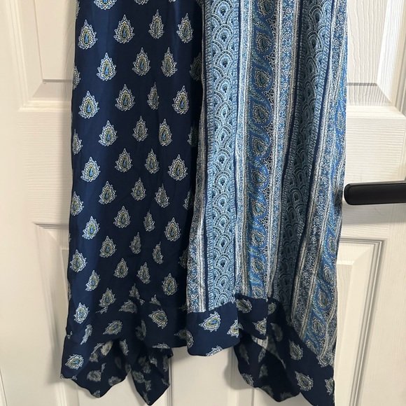 Anthropologie Maeve Eclipsed Faux Wrap Blue Paisley Motif Dress  Size 4 EUC - Picture 5 of 5